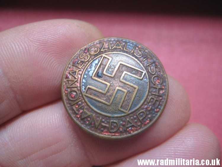 & WW2 original German NSDAP enamel membership BADGE marked: RZM M1/159 poor condition. - Image 16
