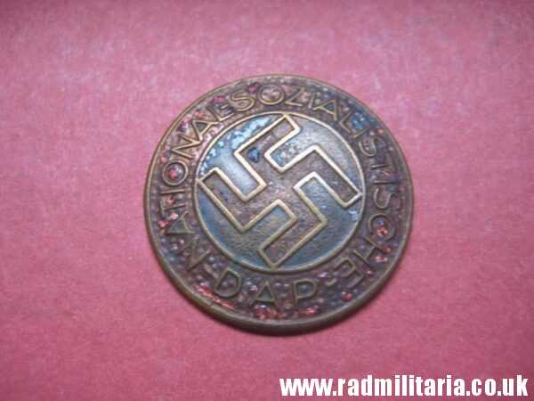 & WW2 original German NSDAP enamel membership BADGE marked: RZM M1/159 poor condition. - Image 19