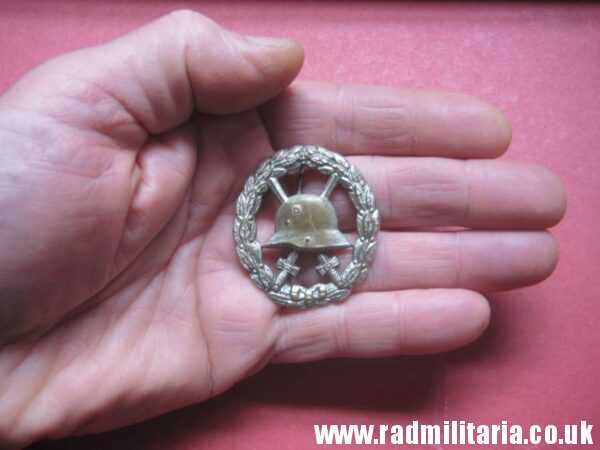 & genuine WW1 German WOUND BADGE silver Class - CUT OUT pattern. - Image 4