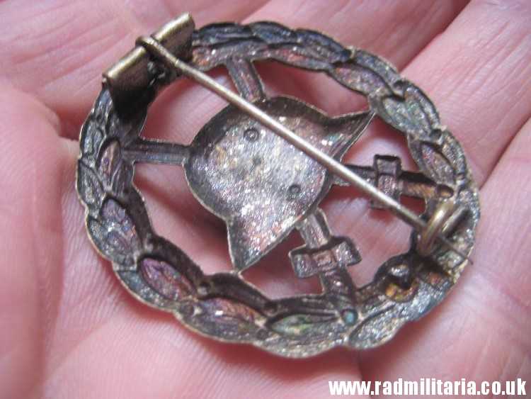 & genuine WW1 German WOUND BADGE silver Class - CUT OUT pattern. - Image 3