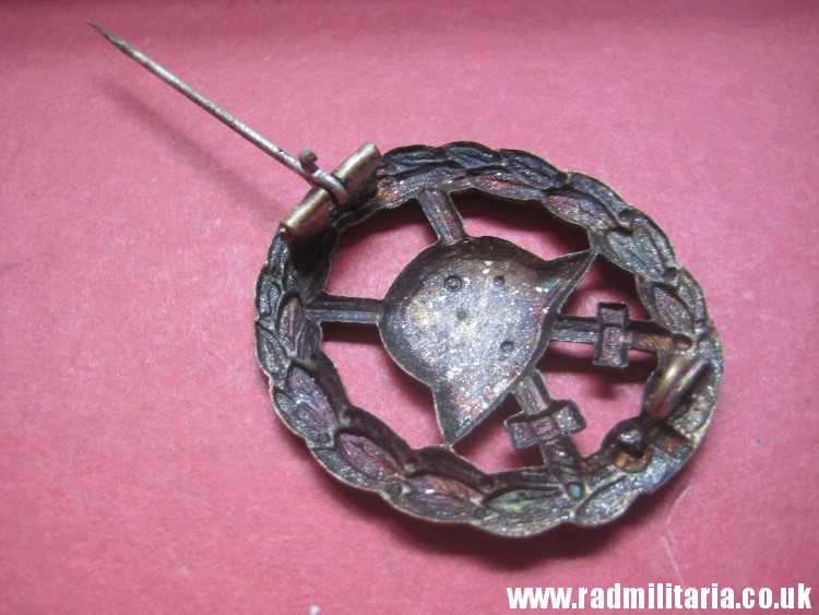 & genuine WW1 German WOUND BADGE silver Class - CUT OUT pattern. - Image 6