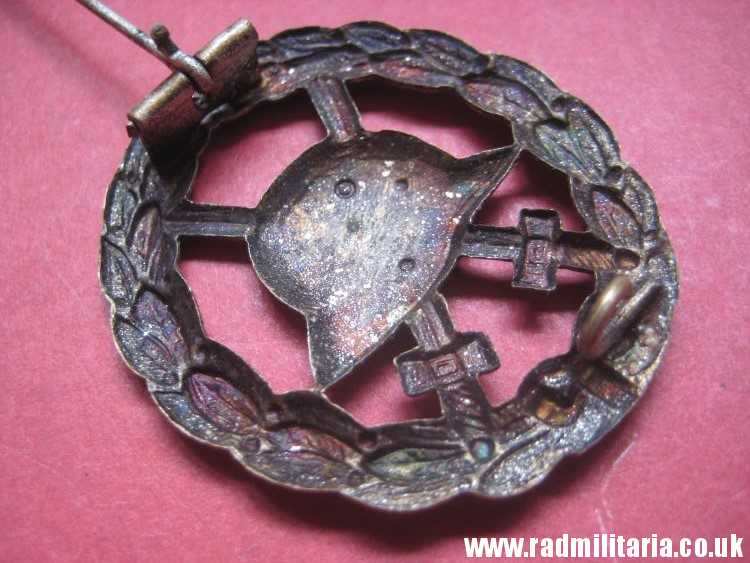 & genuine WW1 German WOUND BADGE silver Class - CUT OUT pattern. - Image 7