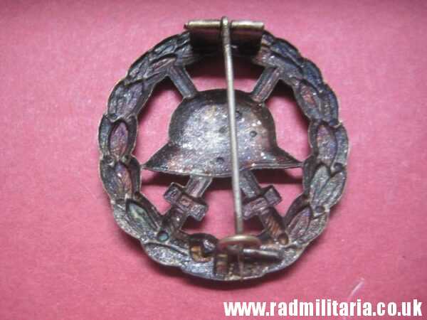 & genuine WW1 German WOUND BADGE silver Class - CUT OUT pattern. - Image 9