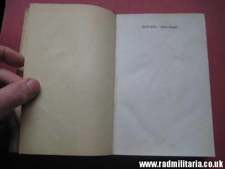 & genuine German BOOK - Adolf Hitler MEIN KAMPF Munchen 1939 - edition of the book in German. - Image 13