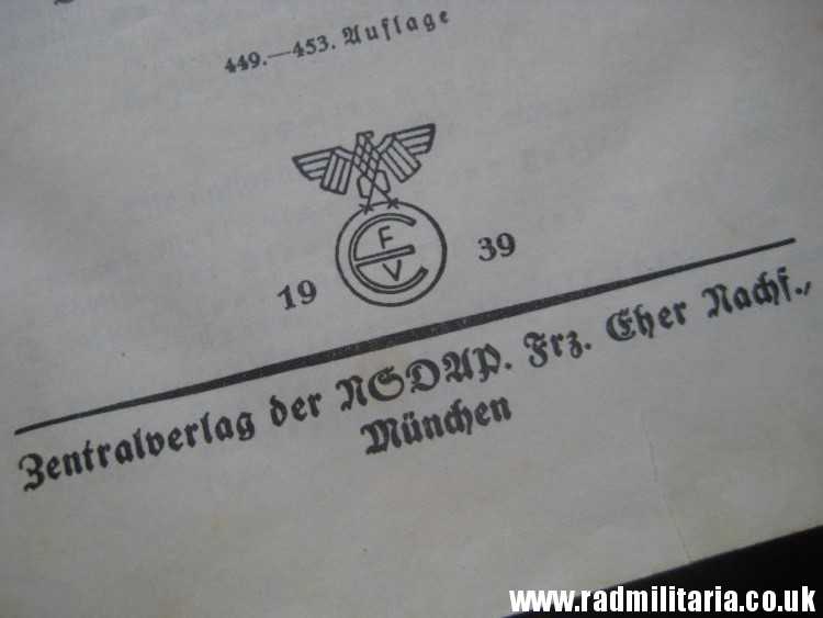 & genuine German BOOK - Adolf Hitler MEIN KAMPF Munchen 1939 - edition of the book in German. - Image 16