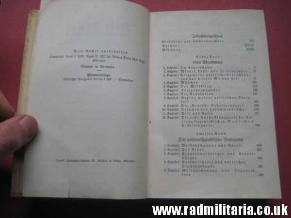 & genuine German BOOK - Adolf Hitler MEIN KAMPF Munchen 1939 - edition of the book in German. - Image 17