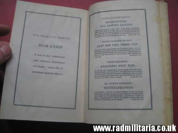 & genuine German BOOK - Adolf Hitler MEIN KAMPF Munchen 1939 - edition of the book in German. - Image 25