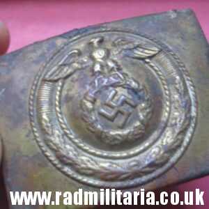 & WW2 German SA BELT BUCKLE - battlefield relic, metal detecting find. Genuine !!!
