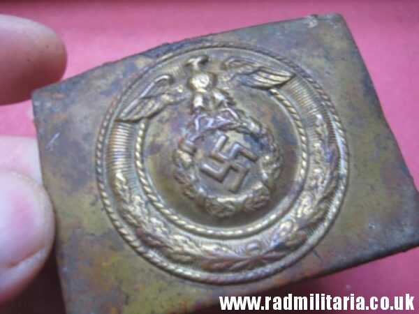 & WW2 German SA BELT BUCKLE - battlefield relic, metal detecting find. Genuine !!!