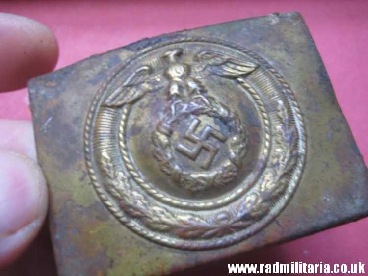 & WW2 German SA BELT BUCKLE - battlefield relic, metal detecting find. Genuine !!!