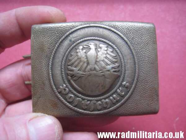 & WW2 original German POSTSCHUTZ Belt BUCKLE made of white metal - rare. - Image 17