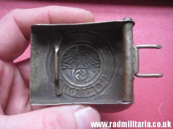 & WW2 original German POSTSCHUTZ Belt BUCKLE made of white metal - rare. - Image 16