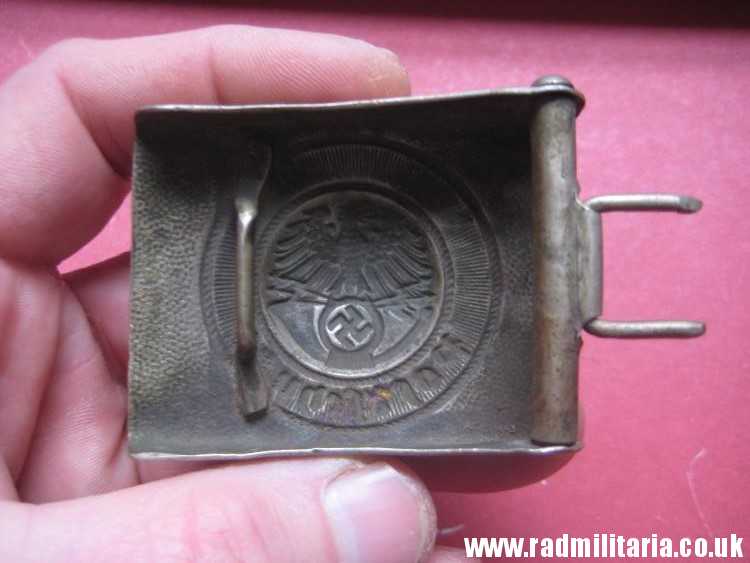 & WW2 original German POSTSCHUTZ Belt BUCKLE made of white metal - rare. - Image 16