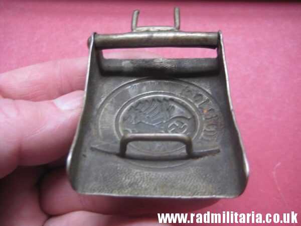 & WW2 original German POSTSCHUTZ Belt BUCKLE made of white metal - rare. - Image 4