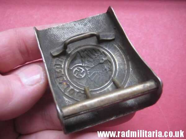 & WW2 original German POSTSCHUTZ Belt BUCKLE made of white metal - rare. - Image 5