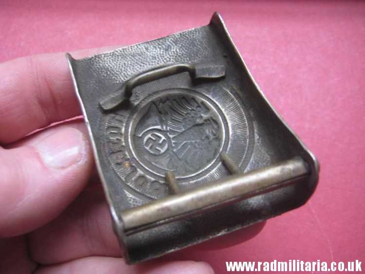& WW2 original German POSTSCHUTZ Belt BUCKLE made of white metal - rare. - Image 5