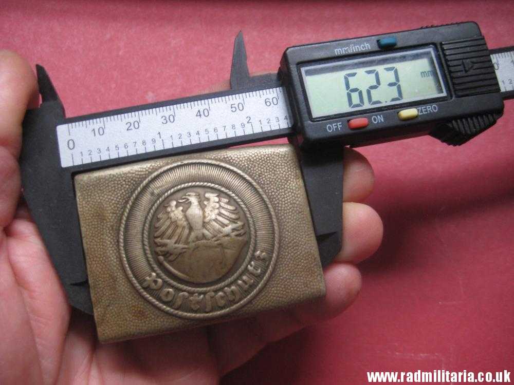 & WW2 original German POSTSCHUTZ Belt BUCKLE made of white metal - rare. - Image 14