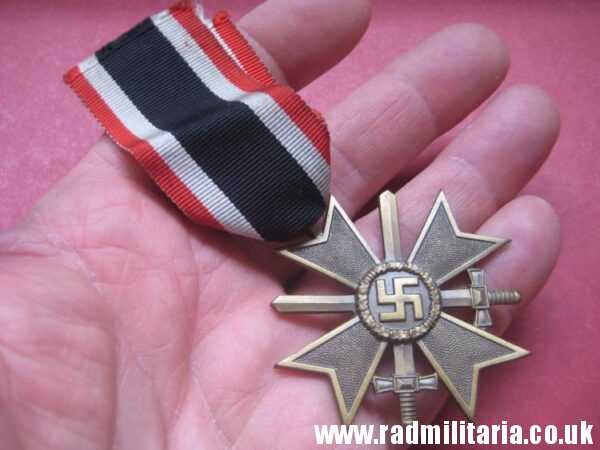 & WW2 original German War Merit Cross 2nd Class - KVK Kriegsverdienstkreuz 2. Klasse. with ribbon. - Image 7