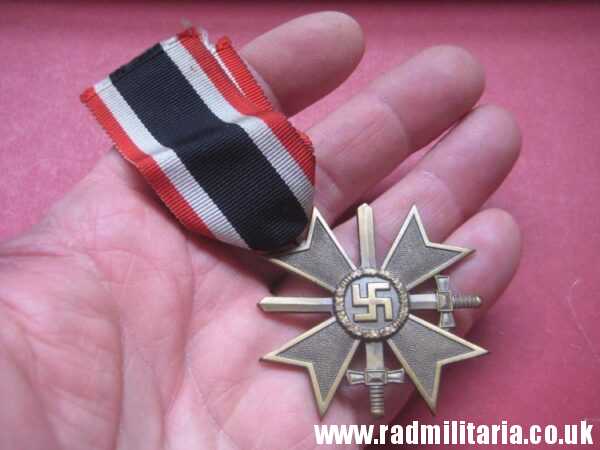 & WW2 original German War Merit Cross 2nd Class - KVK Kriegsverdienstkreuz 2. Klasse. with ribbon.