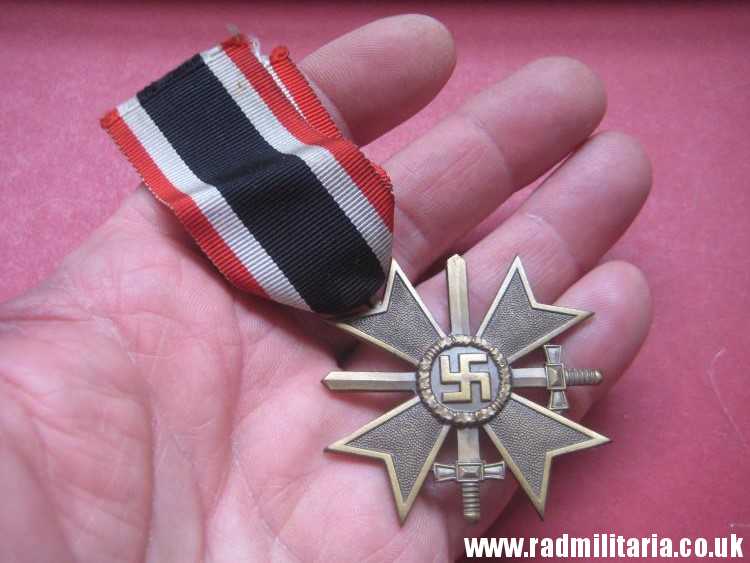 & WW2 original German War Merit Cross 2nd Class - KVK Kriegsverdienstkreuz 2. Klasse. with ribbon.