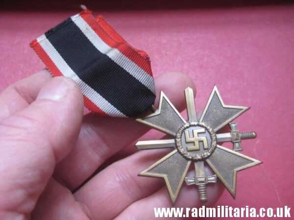 & WW2 original German War Merit Cross 2nd Class - KVK Kriegsverdienstkreuz 2. Klasse. with ribbon. - Image 4