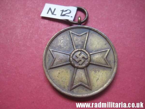 & WW2 original German MEDAL 1939 - Fur Kriegs Verdienst 1939 - Medal of the War Merit Cross (no.12) - Image 2