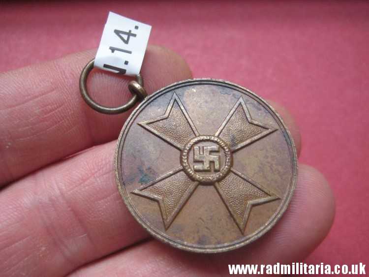 & WW2 original German MEDAL 1939 - Fur Kriegs Verdienst 1939 - Medal of the War Merit Cross (no.14)