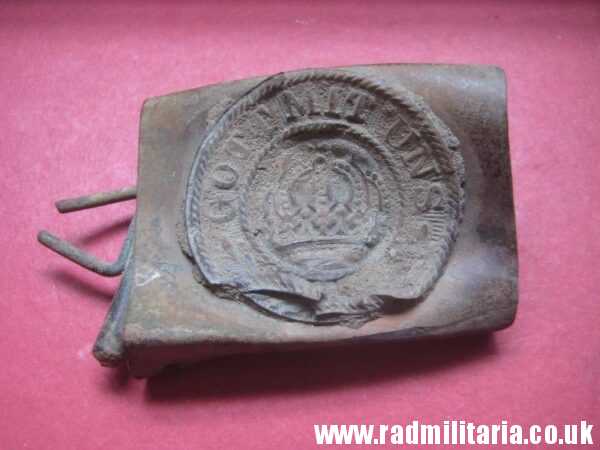 & WW1 German BELT BUCKLE battlefield relic 100% genuine - metal detecting find, maker: J.C. S&S - Image 4