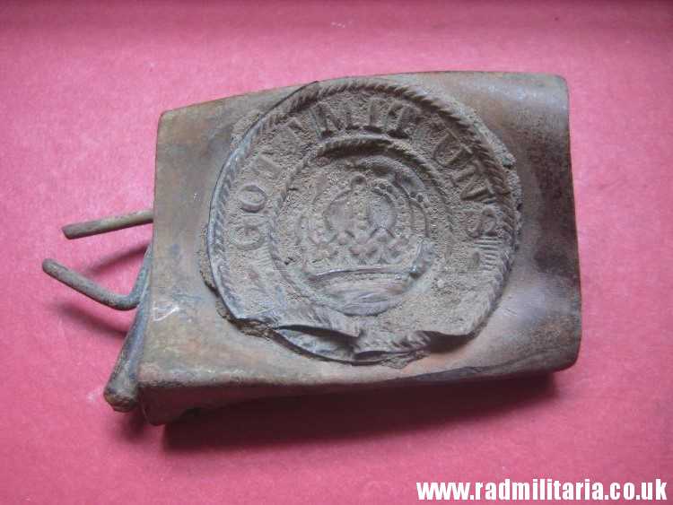 & WW1 German BELT BUCKLE battlefield relic 100% genuine - metal detecting find, maker: J.C. S&S - Image 4
