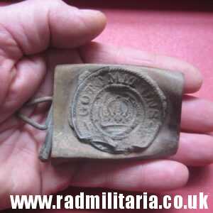 & WW1 German BELT BUCKLE battlefield relic 100% genuine - metal detecting find, maker: J.C. S&S