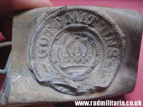 & WW1 German BELT BUCKLE battlefield relic 100% genuine - metal detecting find, maker: J.C. S&S - Image 9