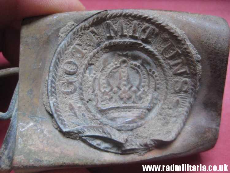 & WW1 German BELT BUCKLE battlefield relic 100% genuine - metal detecting find, maker: J.C. S&S - Image 9