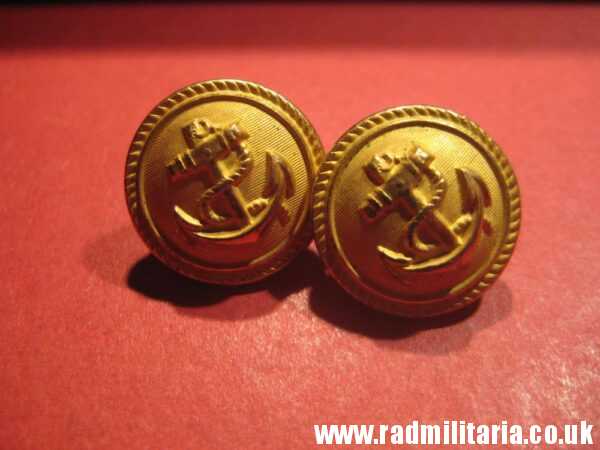 & WW2 German perfect quality KRIEGSMARINE BUTTONS - SET of 2, maker: ASSMANN SOHNE v. good condition. - Image 3