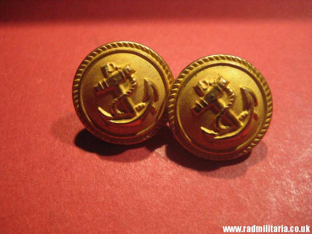 & WW2 German perfect quality KRIEGSMARINE BUTTONS - SET of 2, maker: ASSMANN SOHNE v. good condition. - Image 8