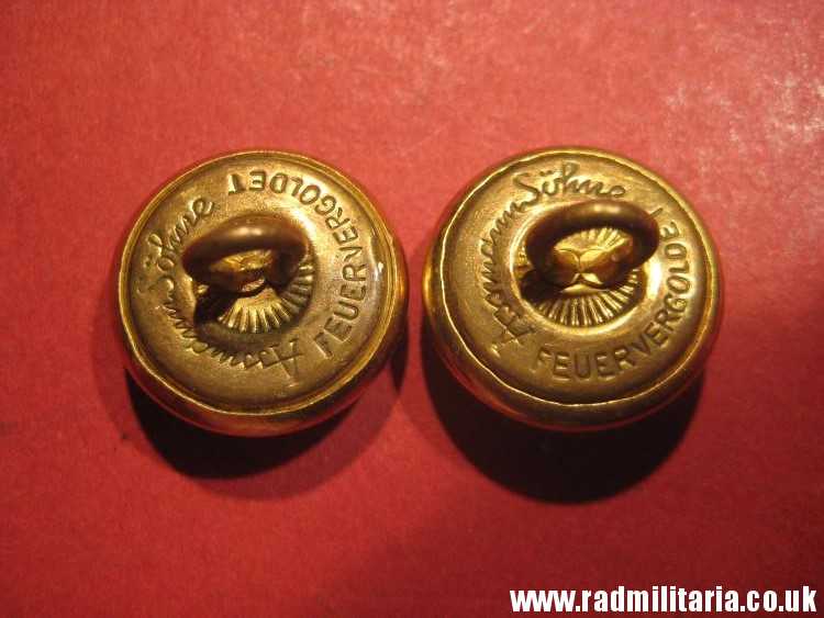 & WW2 German perfect quality KRIEGSMARINE BUTTONS - SET of 2, maker: ASSMANN SOHNE v. good condition. - Image 2