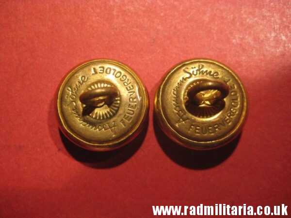 & WW2 German perfect quality KRIEGSMARINE BUTTONS - SET of 2, maker: ASSMANN SOHNE v. good condition. - Image 4