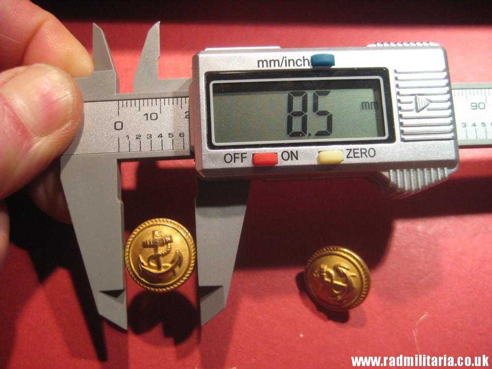 & WW2 German perfect quality KRIEGSMARINE BUTTONS - SET of 2, maker: ASSMANN SOHNE v. good condition. - Image 6