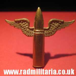 & pre WW2 Royal Air Force BADGE - RAF Air Gunner WINGED BULLET BADGE.