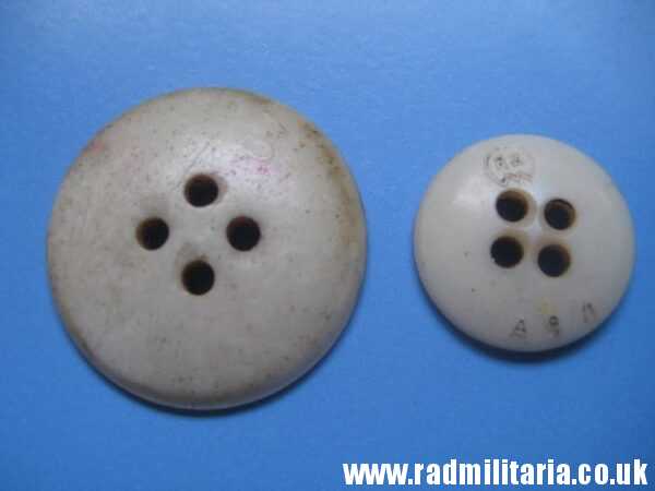 & SET of 2 WW2 German PLASTIC BUTTONS: BDM JM - RZM A9/1 metal detecting find. - Image 12