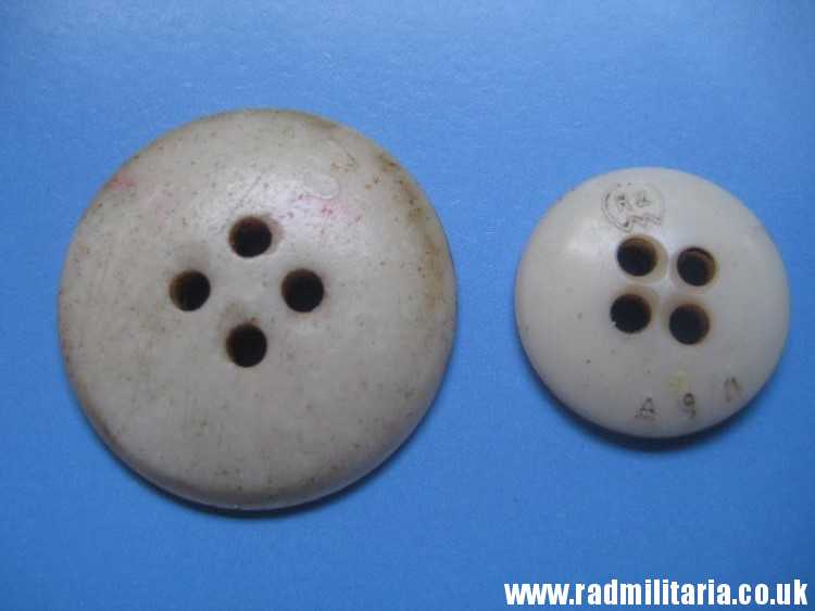 & SET of 2 WW2 German PLASTIC BUTTONS: BDM JM - RZM A9/1 metal detecting find. - Image 12
