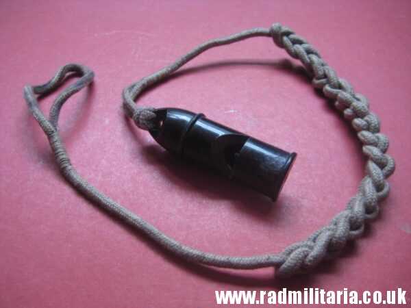 & WW2 original old BLACK WHISTLE with lanyard, maker mark: "S 170/1 1" - HitlerJugend. - Image 16