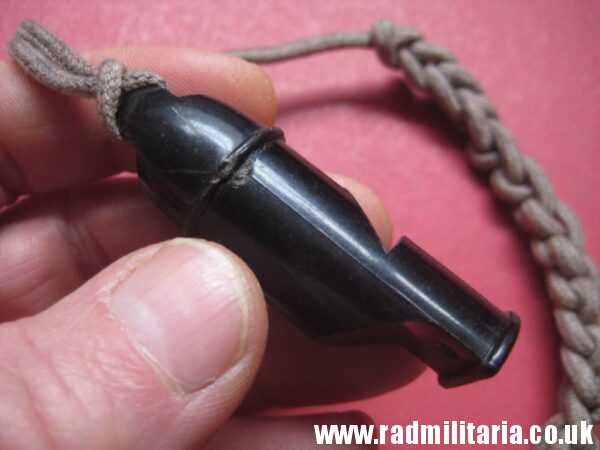 & WW2 original old BLACK WHISTLE with lanyard, maker mark: "S 170/1 1" - HitlerJugend. - Image 14