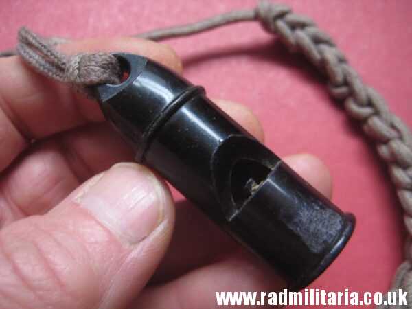 & WW2 original old BLACK WHISTLE with lanyard, maker mark: "S 170/1 1" - HitlerJugend. - Image 15