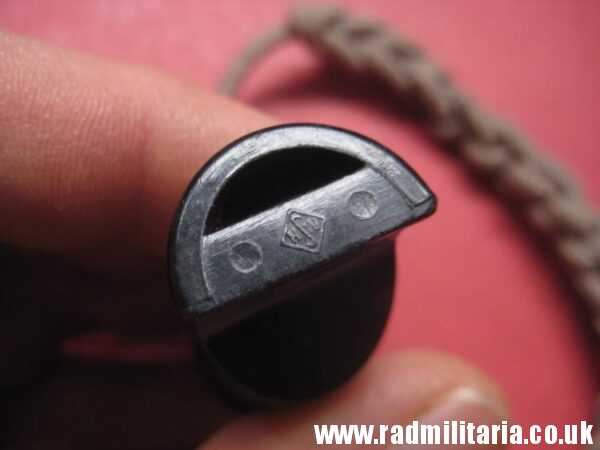 & WW2 original old BLACK WHISTLE with lanyard, maker mark: "S 170/1 1" - HitlerJugend. - Image 10