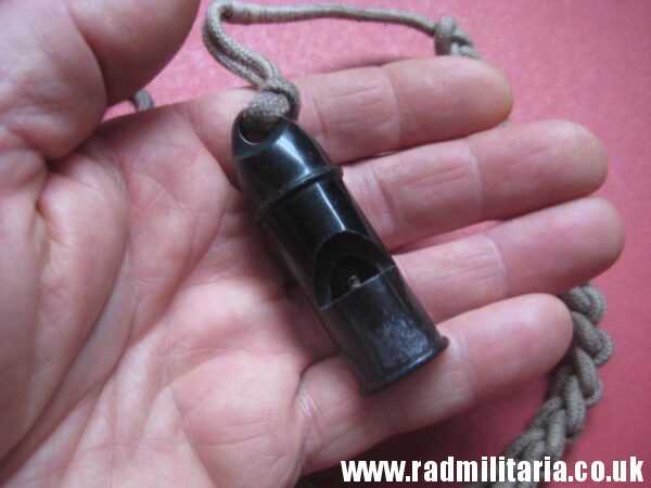 & WW2 original old BLACK WHISTLE with lanyard, maker mark: "S 170/1 1" - HitlerJugend. - Image 11