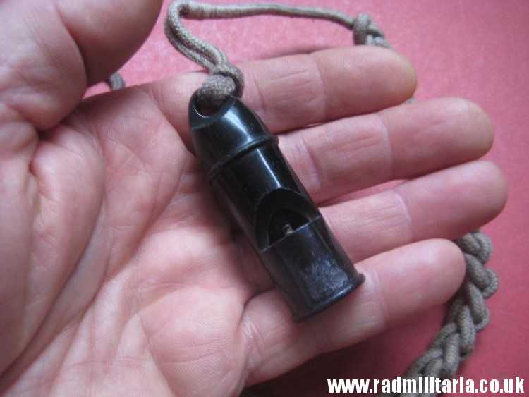 & WW2 original old BLACK WHISTLE with lanyard, maker mark: "S 170/1 1" - HitlerJugend. - Image 11