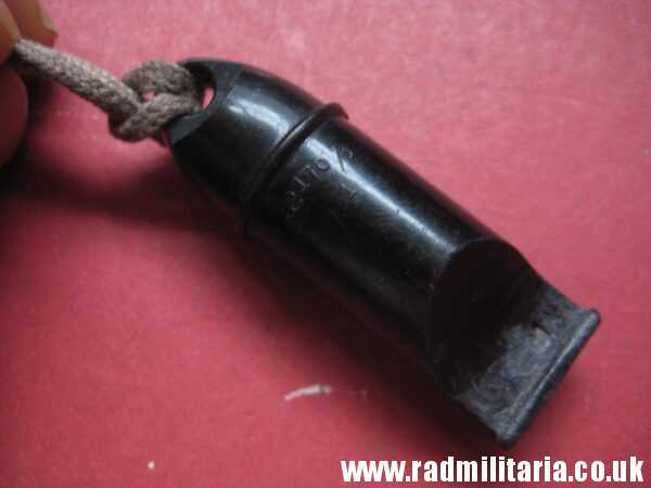 & WW2 original old BLACK WHISTLE with lanyard, maker mark: "S 170/1 1" - HitlerJugend. - Image 13