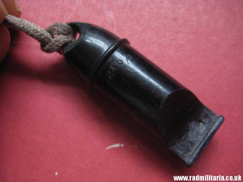 & WW2 original old BLACK WHISTLE with lanyard, maker mark: "S 170/1 1" - HitlerJugend. - Image 13