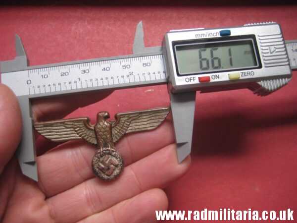 & WW2 Nazi German NSDAP eagle BADGE - Cap Badge, marked: RZM /72 good condition. - Image 10