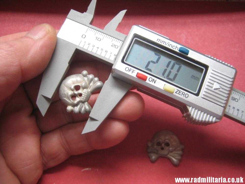 & WW2 SET of 2 original German SKULL BADGES in good condition aluminum Collar BADGES. - Image 19